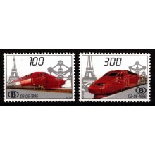 1996. Belgien.  Jernbanepakkemærker. Komplet sæt. Postfrisk.